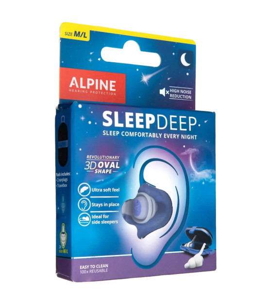 Apsauginiai kamštukai ausims miego metu „SleepDeep“